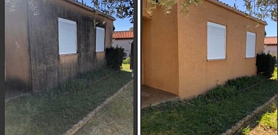 Avant après nettoyage de façades