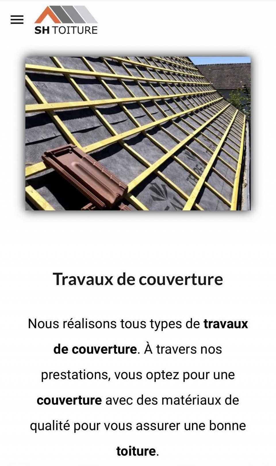 Travaux de couverture